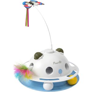PawHut 4-in-1 Interactive Cat Toys for Indoor Cats Adult with Spinning Butterfly, Shooting Feathers & Catnip Balls PawHut 4-in-1 Interactive Cat Toys for Indoor Cats Adult with Spinning Butterfly, Shooting Feathers & Catnip Balls