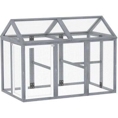 PawHut Large Chicken Run, Wooden Chicken coop, with Combinable Design - Wood Effect PawHut Large Chicken Run, Wooden Chicken coop, with Combinable Design - Wood Effect