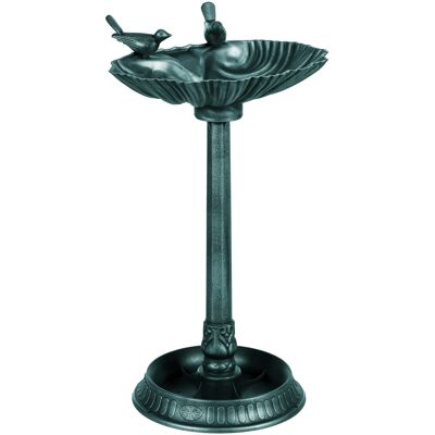 Outsunny 81cm Tall Bird Bath with 2 Decorative Birds, Vintage Style Birdbath with Flower Planter Base, Bird Bath Bowl for Garden, Green Outsunny 81cm Tall Bird Bath with 2 Decorative Birds, Vintage Style Birdbath with Flower Planter Base, Bird Bath Bowl for Garden, Green
