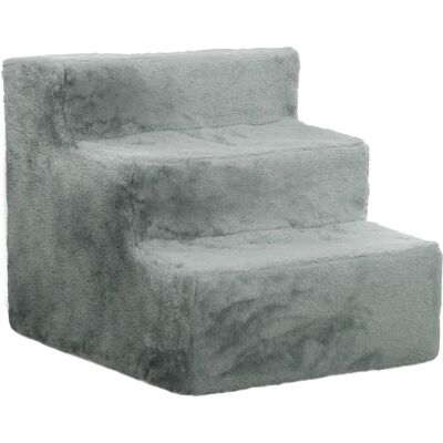 PawHut - Three-Step Dog Stairs - Light Grey - 4 Steps PawHut - Three-Step Dog Stairs - Light Grey - 4 Steps