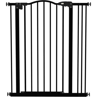 PawHut Safety Pet Gate, Metal Dog Fence, Adjustable 74-87cm, Foldable Design, Sleek Black Aosom UK PawHut Safety Pet Gate, Metal Dog Fence, Adjustable 74-87cm, Foldable Design, Sleek Black Aosom UK