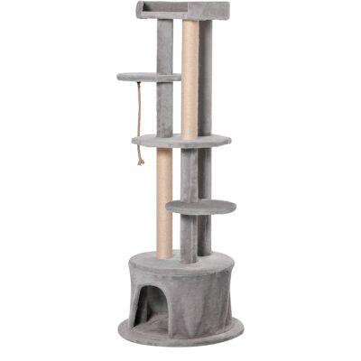 PawHut Cat Tree Grey Multi-Level Activity Centre with Scratching Post & Condos PawHut Cat Tree Grey Multi-Level Activity Centre with Scratching Post & Condos