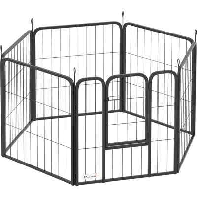 PawHut - 6 Panels Heavy Duty Dog Playpen - 60cm High - Foldable - Dog Playpen PawHut - 6 Panels Heavy Duty Dog Playpen - 60cm High - Foldable - Dog Playpen