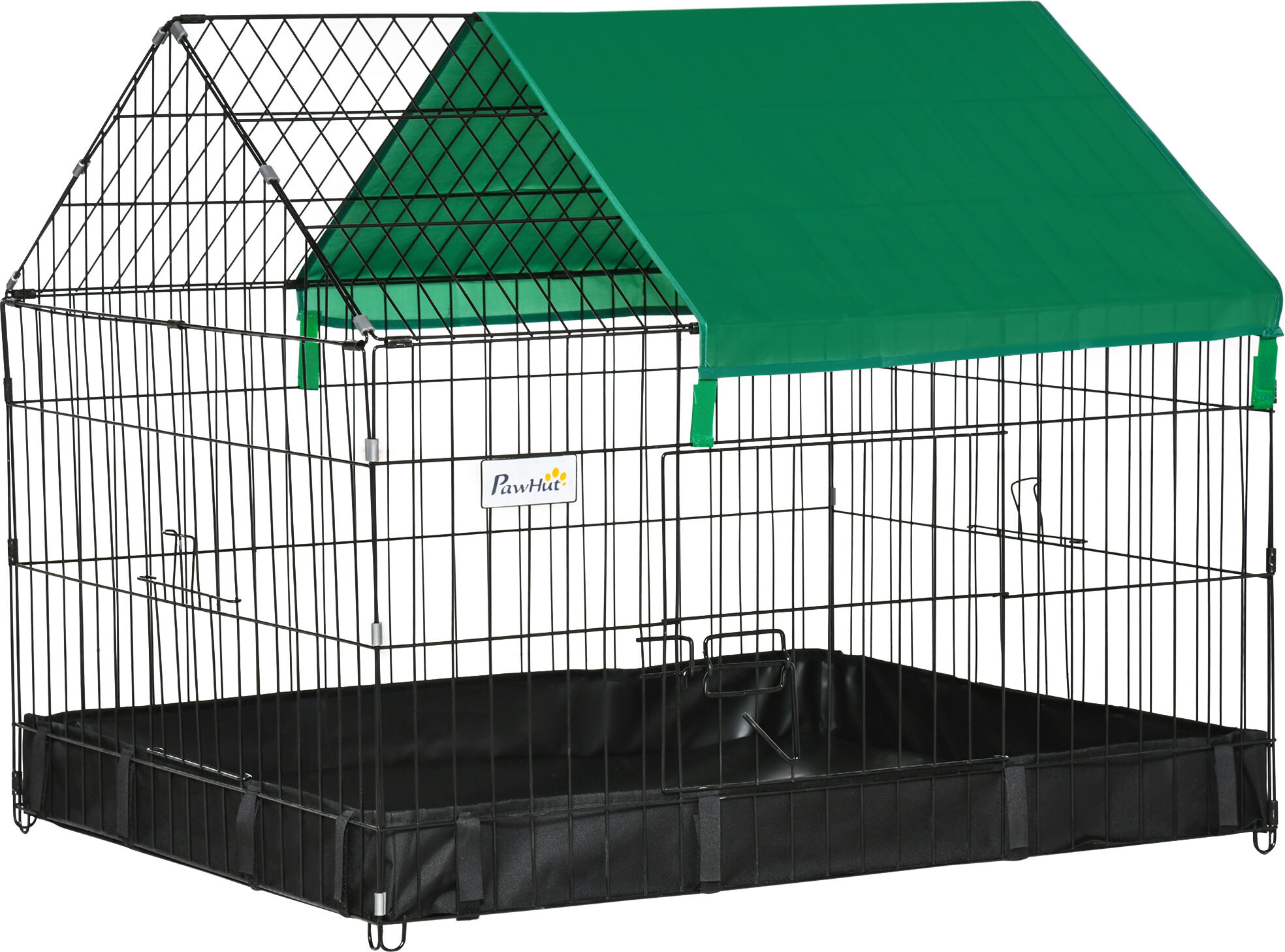 PawHut Guinea Pig Habitat, Leak-Proof Small Animal Cage, Safety Lock, Top Access, Durable Build Aosom UK