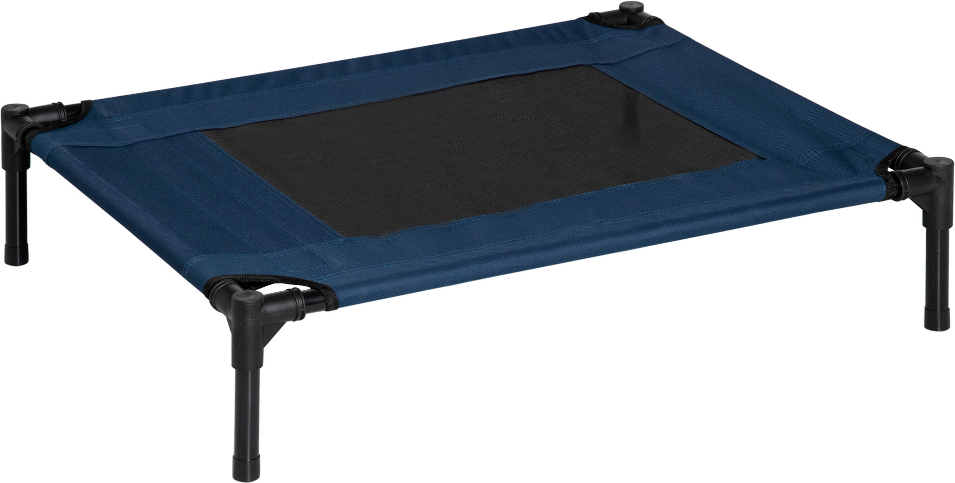 PawHut Elevated Pet Bed, Medium Size, Portable & Raised Cot for Dogs, Cats, Ideal for Camping, Blue Aosom UK