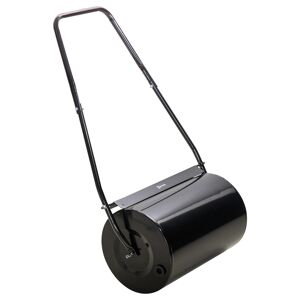 DURHAND 38L Heavy Duty Water or Sand Filled Garden Steel Lawn Roller Drum Φ50cm Black