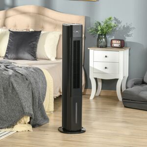 HOMCOM Portable Cooling Fan, 42" Water Conditioner Unit, 3 Modes, Oscillating, Remote, Timer, Quiet for Bedroom, Black