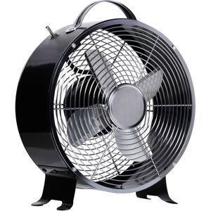 HOMCOM Compact 26cm Electric Desk Fan, 2 Speed Settings, Safety Guard, Anti-Slip Feet, Perfect for Personal Cooling in Home or Office, Black