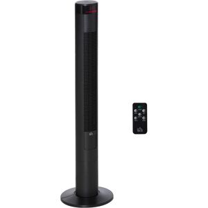 HOMCOM 46" Tower Fan, Remote Control, 12H Timer, 3-Speed, Quiet, Electric Floor Cooling for Home Office, Black