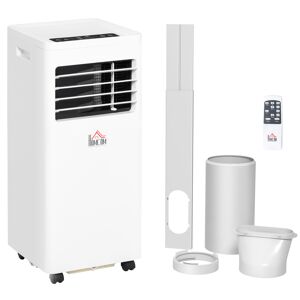 HOMCOM Mobile Air Conditioner White W/ Remote Control Cooling Dehumidifying Ventilating - 557W