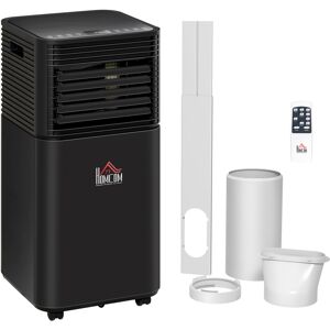 HOMCOM 8000 BTU Portable Air Conditioner, 4-In-1, Mobile, Cooling, Dehumidifier, Fan, Remote, LED, Timer, Auto Shut-Down