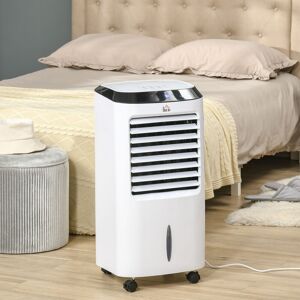 HOMCOM Portable Air Cooler, Evaporative Anion Ice Cooling Fan Water Conditioner Humidifier Unit w/3 Speed, Remote Controller, Timer for Home Bedroom