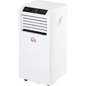 HOMCOM Mobile Air Conditioner with Remote Control, Timer, Cooling Dehumidifying Ventilating, LED Display White - 1003W