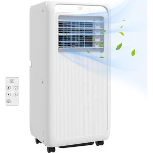 HOMCOM 9,000 BTU Mobile Air Conditioner for Room up to 20m², with Dehumidifier, 24H Timer, Wheels, Window Mount Kit