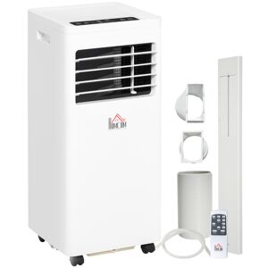 HOMCOM Mobile Air Conditioner White W/ Remote Control Cooling Dehumidifying Ventilating - 780W