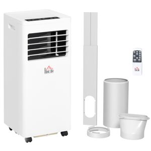 HOMCOM Mobile Air Conditioner White W/ Remote Control Cooling Dehumidifying Ventilating - 780W