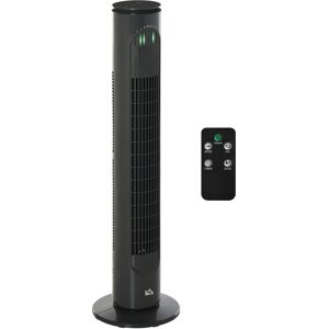 HOMCOM Tower Fan, 30'', with 3 Speeds, 3 Modes, 10h Timer, 70鎺?Oscillation, LED Display, Remote Control, Dark Grey Aosom UK HOMCOM Tower Fan, 30'', with 3 Speeds, 3 Modes, 10h Timer, 70鎺?Oscillation, LED Display, Remote Control, Dark Grey Aosom UK