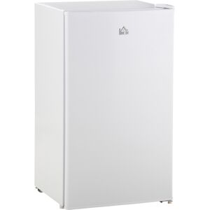 HOMCOM 91 Litre Freestanding Under Counter Fridge with Chiller Box, Reversible Door, Adjustable Thermostat 47.5cm Wide Noise Level: Decibels 40 White HOMCOM 91 Litre Freestanding Under Counter Fridge with Chiller Box, Reversible Door, Adjustable Thermostat 47.5cm Wide Noise Level: Decibels 40 White