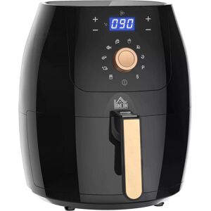 HOMCOM Digital Air Fryer 1700W 5.5L with Rapid Air Circulation System Adjustable Temperature 60 Min Timer for Healthy Oil Free Low Fat