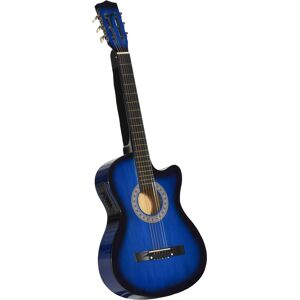 HOMCOM 38in Beginner Cutaway Acoustic Electric Guitar Premium Gloss Finish w/Case HOMCOM 38in Beginner Cutaway Acoustic Electric Guitar Premium Gloss Finish w/Case