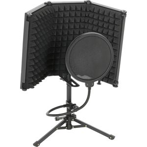 HOMCOM Studio Microphone Isolation Shield with Pop Filter and Tripod Stand, Foldable Adjustable Recording Studio Equipment, 3-Panel High Density Absorbent Foam Shield with 3/8" Threaded Mount, Black HOMCOM Studio Microphone Isolation Shield with Pop Filter and Tripod Stand, Foldable Adjustable Recording Studio Equipment, 3-Panel High Density Absorbent Foam Shield with 3/8" Threaded Mount, Black
