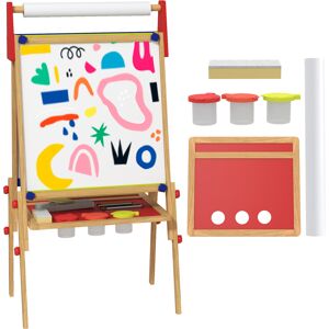 AIYAPLAY 3 in 1 Wooden Kids Easel with Paper Roll, Whiteboard & Chalkboard, Painting Accessories AIYAPLAY 3 in 1 Wooden Kids Easel with Paper Roll, Whiteboard & Chalkboard, Painting Accessories