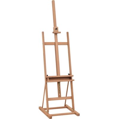 Vinsetto Adjustable Wooden H-Frame Easel: Canvas & Pencil Holder for Art Display and Painting, Natural Aosom UK Vinsetto Adjustable Wooden H-Frame Easel: Canvas & Pencil Holder for Art Display and Painting, Natural Aosom UK