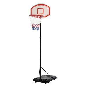 HOMCOM Adjustable Portable Basketball Stand, 175-215cm, with Sturdy Rim, Large Wheels, Stable Base, Net, Free Standing