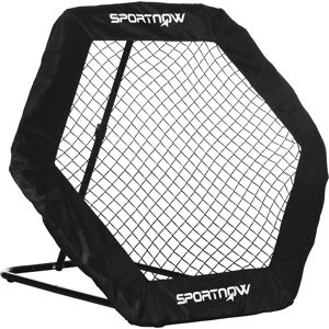 SPORTNOW Football Training Rebounder Net, 5 Adjustable Angles, Foldable Kickback Target Goal for Indoor & Outdoor Play, Blue