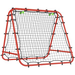 HOMCOM Double Sided Football Rebounder Net, Football Rebound Goal with 5 Adjustable Angles, Red Aosom UK HOMCOM Double Sided Football Rebounder Net, Football Rebound Goal with 5 Adjustable Angles, Red Aosom UK