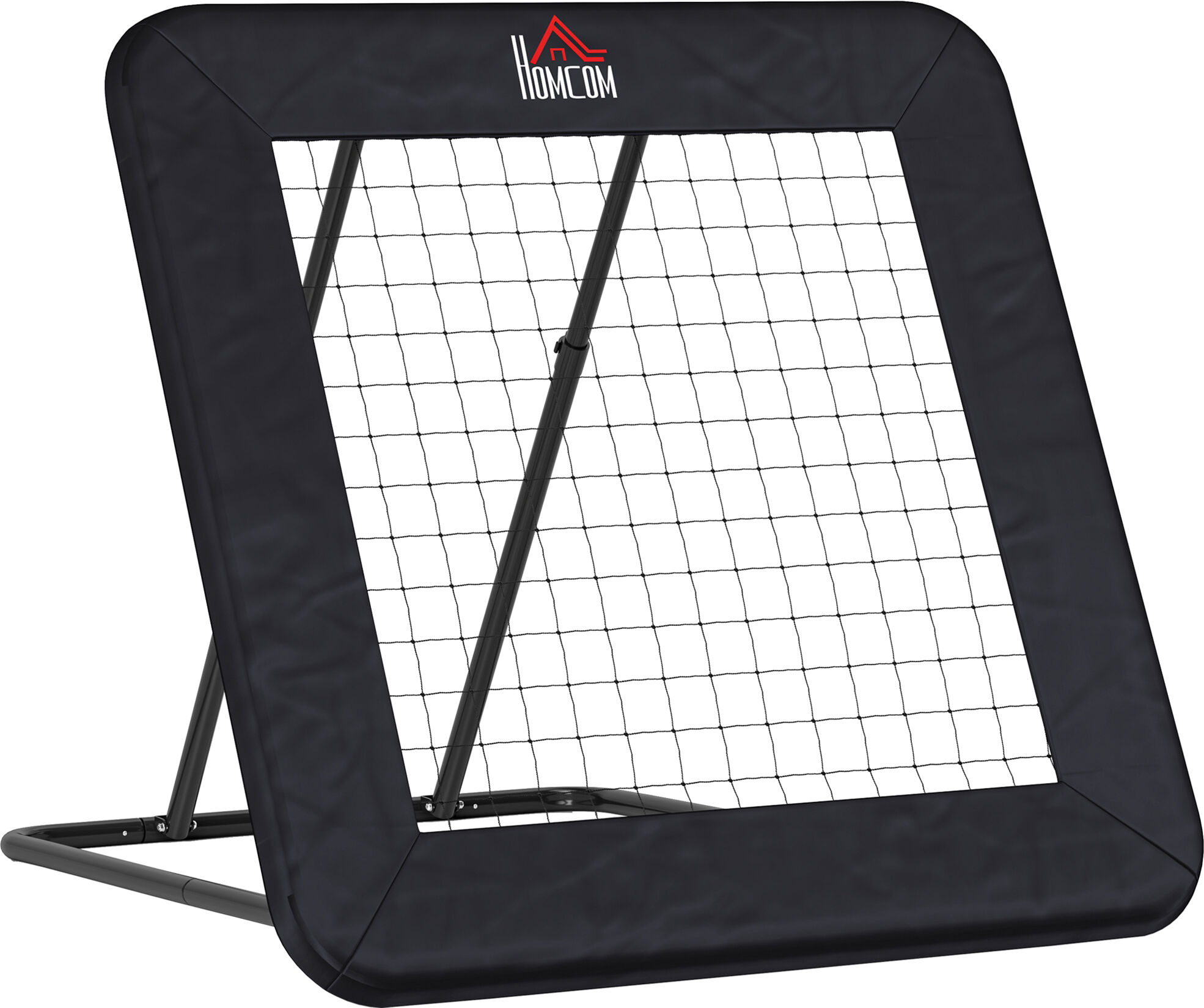 HOMCOM Football Rebounder Net, Adjustable Pitch Back Training Goal, Quick Fold for Easy Storage, Black Aosom UK