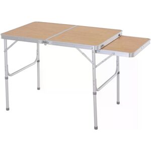 Outsunny Portable Folding Picnic Table, 3ft Aluminium Frame with MDF Top, Lightweight for Outdoor Use, Silver