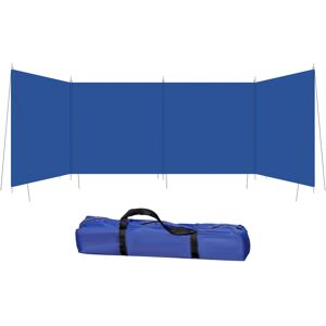 Outsunny Portable Camping Windbreak, Foldable Wind Blocker with Carry Bag, Steel Poles, Beach Sun Shelter, Privacy Wall, 620cm x 150cm