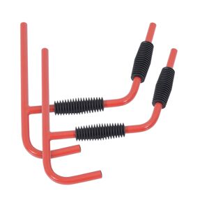 Outsunny HOMCOM Canoe/Kayak  Aluminum Wall Mount Hangers-Red