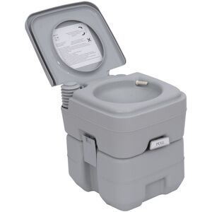 Outsunny Portable Travel Mobile Toilet Outdoor Camping Handle WC Grey