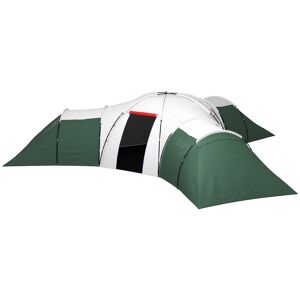 Outsunny 6-9 Man Tent with Bedrooms and Living Room, Accessories Included