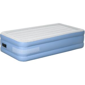 Outsunny Comfortable Single Inflatable Air Mattress, with Quick-Fill Built-In Electric Pump