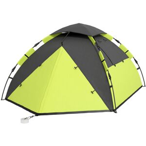 Outsunny Family Camping Tent for 3-4 Persons, 2000mm Waterproof, Quick Setup, Portable with Carry Bag, Green