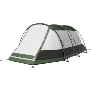 Outsunny Family Camping Tunnel Tent for 3-4 Persons, 2000mm Waterproof, Lightweight with Carry Bag, Green