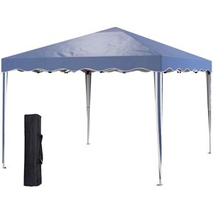 Outsunny 3x3m Pop Up Gazebo, Quick Setup Outdoor Party Tent, Waterproof with Carry Bag, Blue