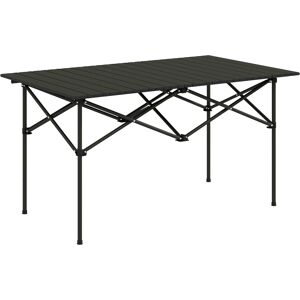 Outsunny Aluminium Folding Picnic Table, Lightweight, Portable with Roll Up Top and Carry Bag for Outdoor Activities, Cooking, Hiking Aosom UK