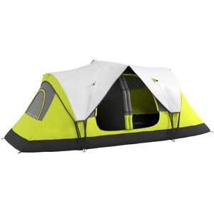 Outsunny Camping Tent for 6-8 Man with 2000mm Waterproof Rainfly and Carry Bag for Fishing Hiking Festival, Yellow Outsunny Camping Tent for 6-8 Man with 2000mm Waterproof Rainfly and Carry Bag for Fishing Hiking Festival, Yellow