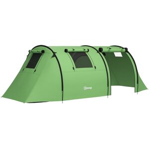 Outsunny 3000mm Waterproof Camping Tent, 3-4 Man Family Tent with Bedroom and Living Room, Portable with Bag, Dark Green Outsunny 3000mm Waterproof Camping Tent, 3-4 Man Family Tent with Bedroom and Living Room, Portable with Bag, Dark Green