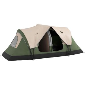 Outsunny Camping Tent for 6-8 Man with 2000mm Waterproof Rainfly and Carry Bag for Fishing Hiking Festival, Dark Green Outsunny Camping Tent for 6-8 Man with 2000mm Waterproof Rainfly and Carry Bag for Fishing Hiking Festival, Dark Green