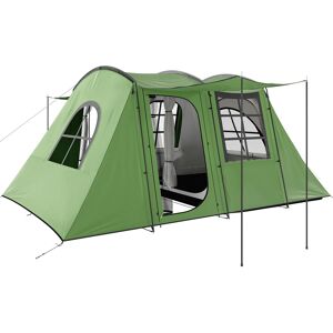 Outsunny 3-4 Man Tunnel Tent, Family Camping Tent with Porch, Bedroom and Living Area, Sewn in Groundsheet, 3000mm Waterproof, Portable with Bag for Hiking, Festival, Backpacking, Green Outsunny 3-4 Man Tunnel Tent, Family Camping Tent with Porch, Bedroom and Living Area, Sewn in Groundsheet, 3000mm Waterproof, Portable with Bag for Hiking, Festival, Backpacking, Green