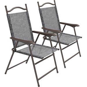 Outsunny Portable Patio Perches: Folding Mesh Chairs with Armrests for Camping Comfort, Set of 2, Grey Aosom UK Outsunny Portable Patio Perches: Folding Mesh Chairs with Armrests for Camping Comfort, Set of 2, Grey Aosom UK