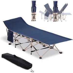 Outsunny Camping Cot: Portable Single Military Bed for Outdoor Travel, Blue Aosom UK Outsunny Camping Cot: Portable Single Military Bed for Outdoor Travel, Blue Aosom UK
