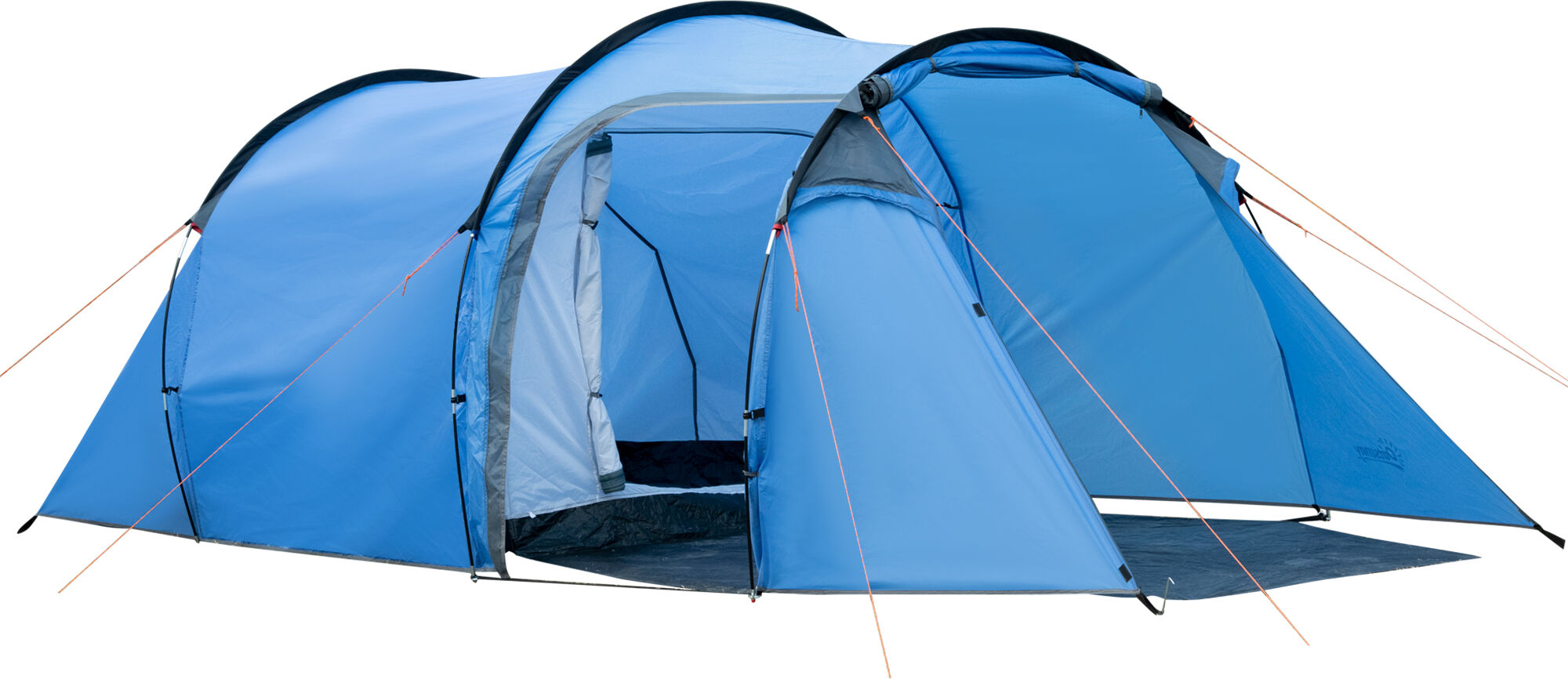 Outsunny 2-3 Man Tunnel Tents w/ Vestibule Camping Tent Porch Air Vents Rainfly Weather-Resistant Shelter Fishing Hiking Shelter Aosom UK