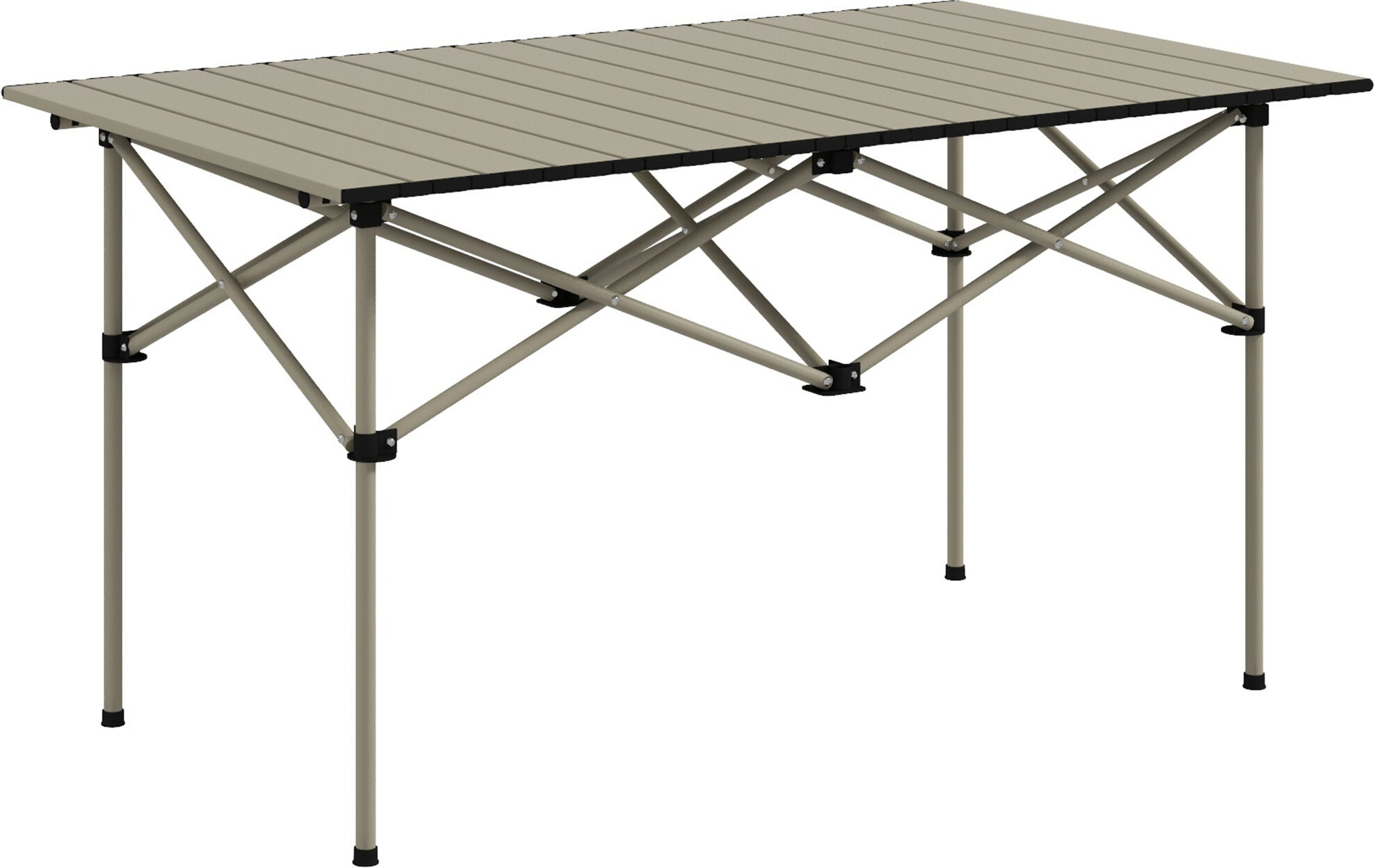 Outsunny Aluminium Folding Picnic Table, Lightweight, Portable with Roll Up Top and Carry Bag for Outdoor Adventures, Cooking, Hiking Aosom UK