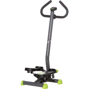 HOMCOM Adjustable Stepper Aerobic Ab Exercise Fitness Workout Machine with LCD Screen & Handlebars, Grey